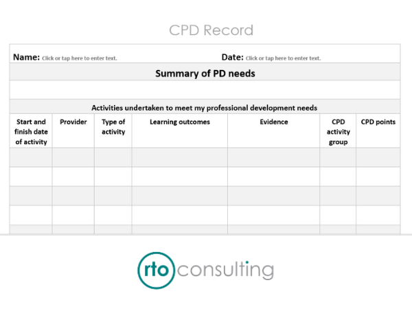 vetr - CPD Record